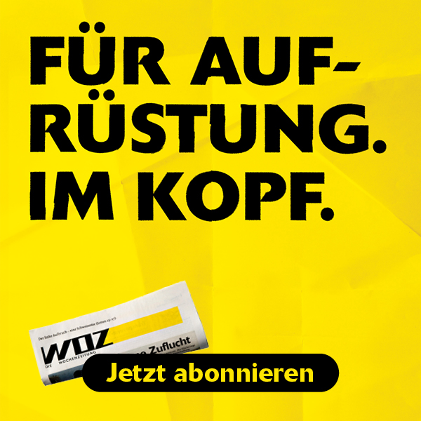 Für Aufrüstung. Im Kopf. WOZ Die Wochenzeitung. Jetzt abonnieren.
