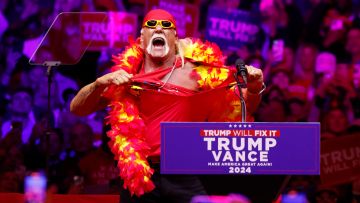 Hulk Hogan bei einer Wahlkampfveranstaltung in New York im Oktober 2024