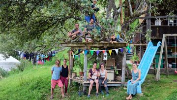 Gruppenfoto der Bewohner:innen des Balmeggberg