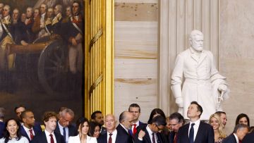 Jeff Bezos, Elon Musk und weitere Personen bei Donald Trumps zweiter Amtseinführung 2025