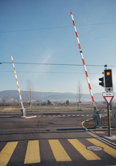 Ein Bahnübergang im Limmattal