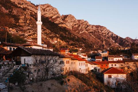 der Ort Kruja in Albanien