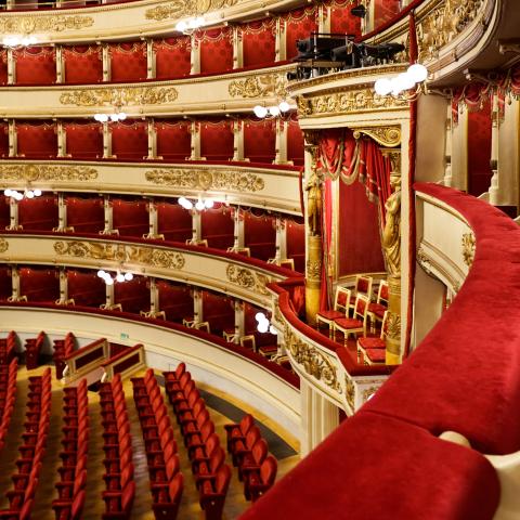 Saal der Oper Scala in Mailand