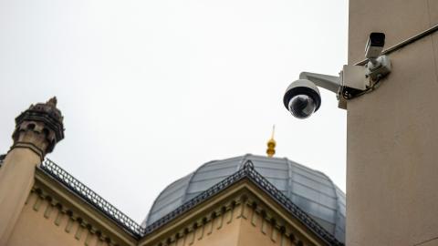 Kameras an der Grossen Synagoge in Basel