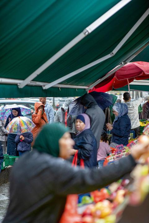 Markt auf der Sonnenallee in Berlin