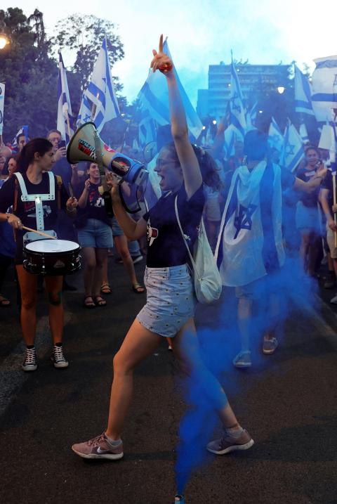 Demonstration gegen die «Justizreform» in Jerusalem.