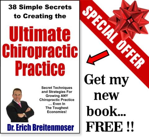 Werbung für Erich Breitenmosers Buch «Ultimate Chiropractic Practice»