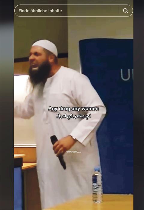Salafismus-Influencer Mohamed Hoblos in einem Tiktok-Video