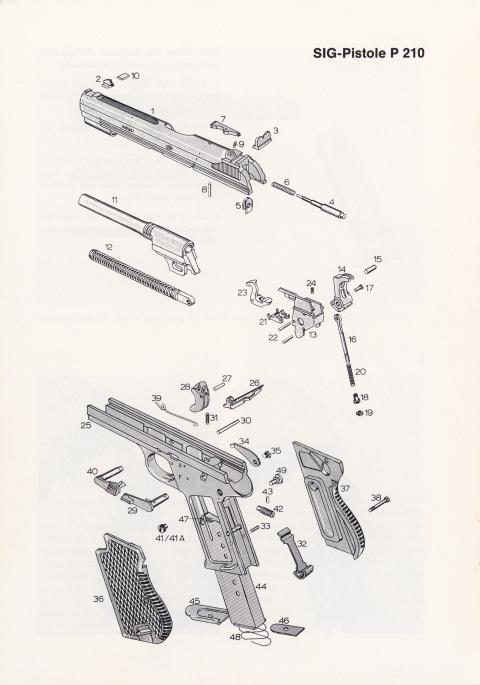 Gebrauchsanleitung der SIG-Pistole P 210 