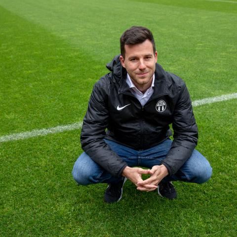 Luca Maggi auf dem Fussball-Rasen