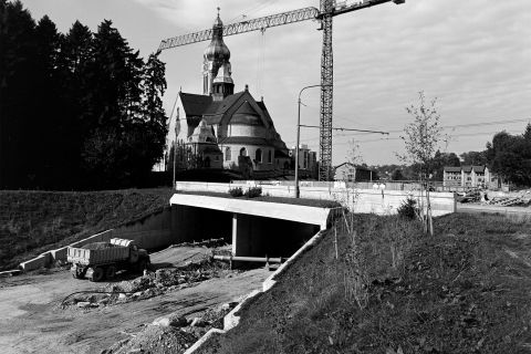 Erstellung einer Unterführung beim Bau der St. Galler Stadtautobahn
