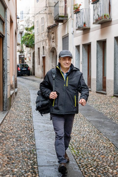 Ugo Luzzati, Gründer des Projekts Baita, unterwegs in Varallo