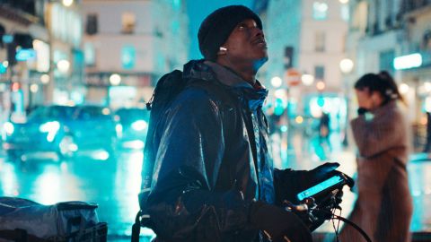 Filmstill aus «L’histoire de Souleymane»: Abou Sangare als «illegaler» Fahrradkurier