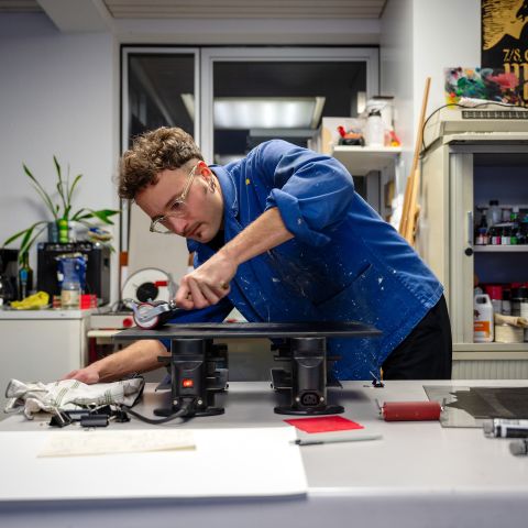Dimitri Grünig in seinem Atelier