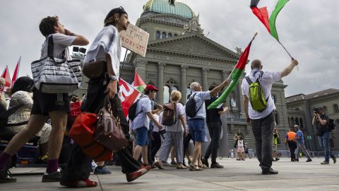 Gaza-Solidaritätskundgebung am 21. Juni vor dem Bundeshaus in Bern