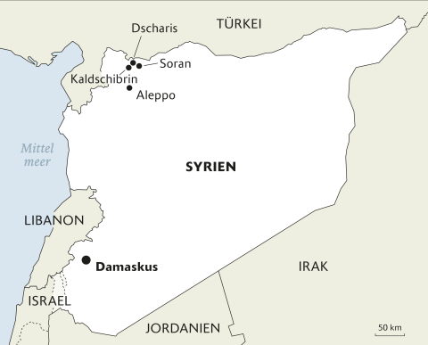 Karte von Syrien
