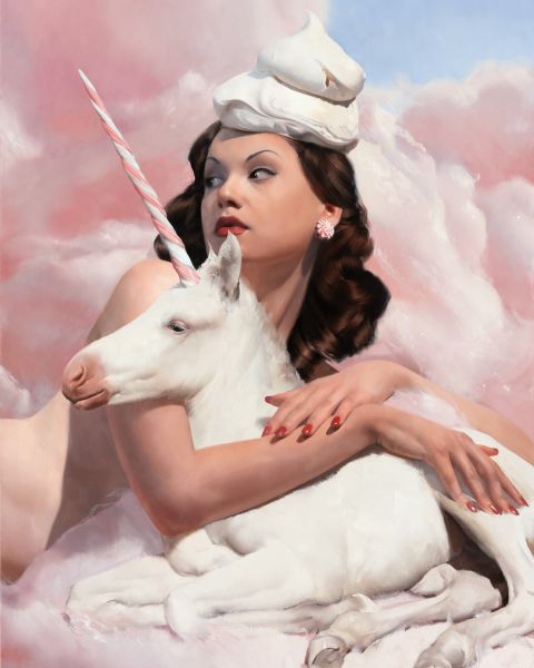 Gemälde «The Unicorn Dreams of a Showgirl» von Will Cotton