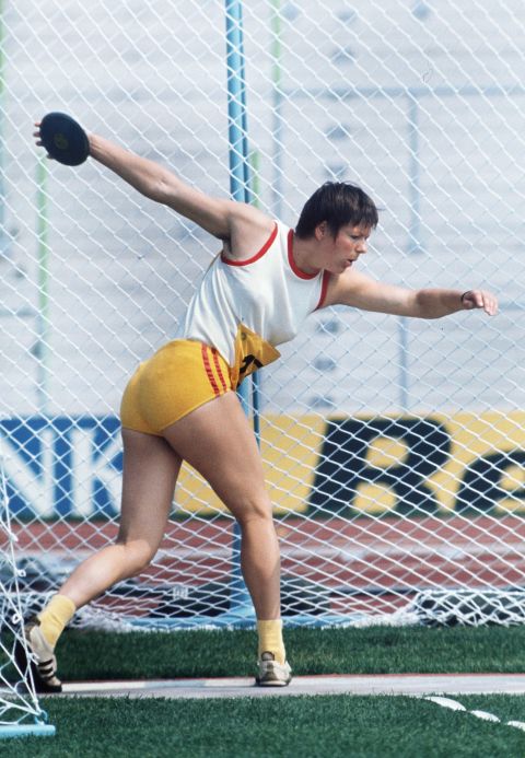 Diskuswerferin Brigitte Berendonk 1972 in München