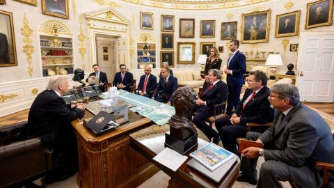 Schweizer Wirtschaftsgrössen am 5. November im Oval Office des Weissen Hauses