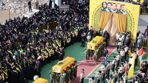 Begräbnis-Veranstaltung für getötete Hisbollah-Mitglieder in Nabatieh