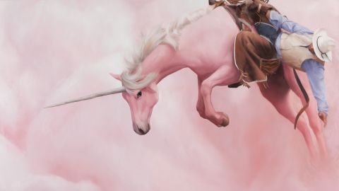 Gemälde «Falling Cowboy» von Will Cotton