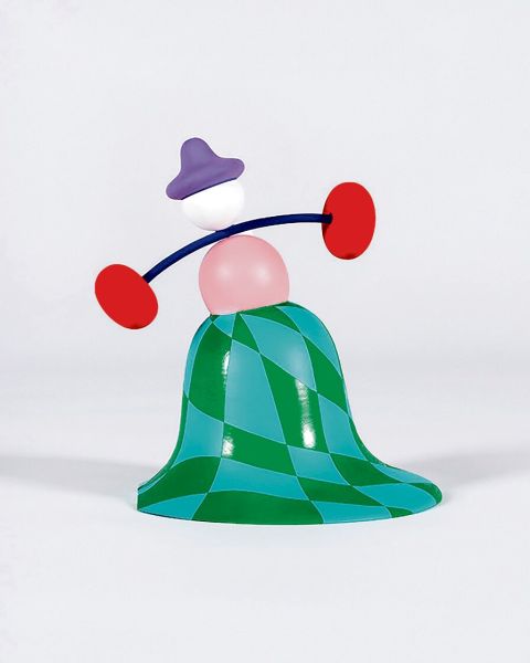 Maja Behrmann, Ohne Titel (Asti), 2024, Holz, Lack, Metall, 29 × 27 × 27,9 cm