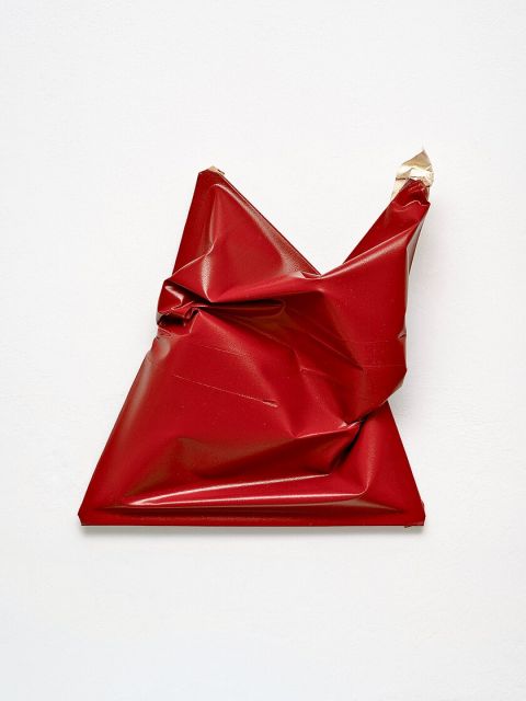 Franziska Reinbothe, Ohne Titel, 2024, Acryl auf Baumwolle und Garn, 70 × 74 × 20 cm