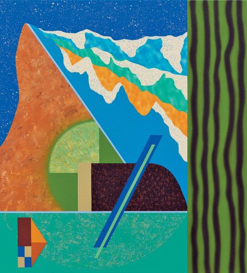 Franziska Goes, Tonight, 2023, 105 × 95 cm, Acrylfarbe auf Leinwand