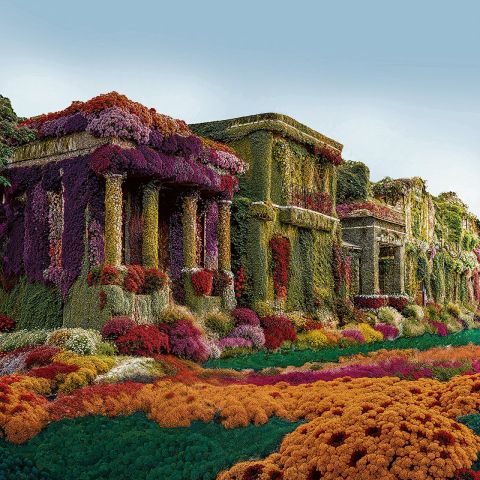 Ralf Peters, Poppi Paradise, 2025, Tintenstahldruck auf Alu Dibond, 160 × 160 cm