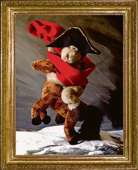 Ralf Peters, Napoleon überquert die Alpen – Jacques David, 1995–2009, C-Print, Diasec, gerahmt, 95 × 77 cm