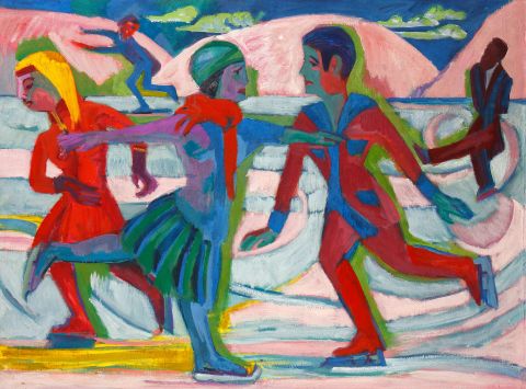 Gemälde «Schlittschuhläufer» von Ernst Ludwig Kirchner