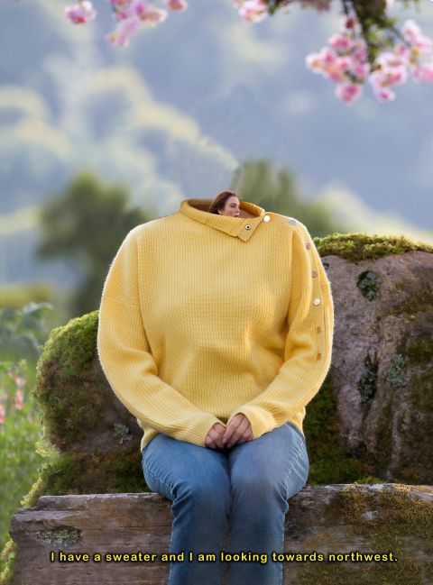 Fotomontage von Beni Bischof: Protagonistin aus der TV-Serie «Irish Wish» mit verkleinertem Kopf