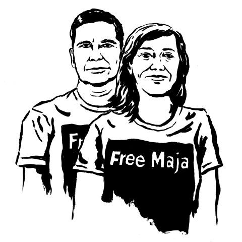Illustration: Portrait von Wolfram und Tatjana Jarosch