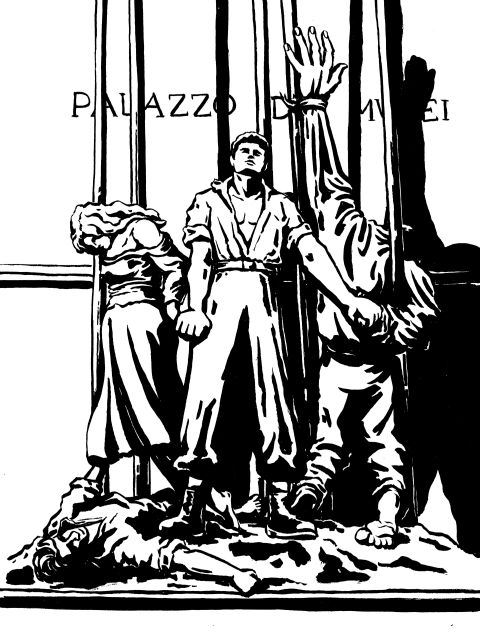 Illustration: Denkmal auf der Piazza della Vittoria