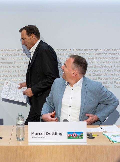 Nationalrat Thomas Matter und SVP-Parteipräsident Marcel Dettling