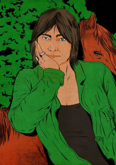 gezeichnetes Portrait von Ali Smith