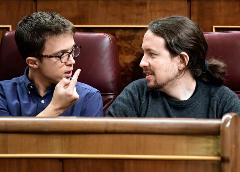 Íñigo Errejón (links) und Pablo Iglesias von Podemos