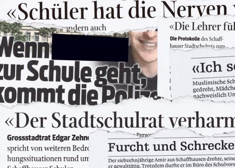 Bild-Montage: Zeitungsschlagzeilen