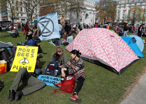 Protestcamp beim Marble Arch in London