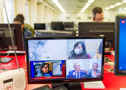 Newsroom beim Schweizer Fernsehen