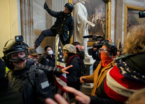 Trump-Anhänger beim Sturm ins Kapitol  am 6. Januar