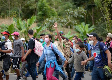 Honduranische MigrantInnen am 16. Januar in Guatemala unterwegs nach Norden.