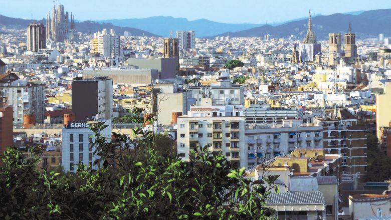 Aufnahme der Innenstadt von Barcelona