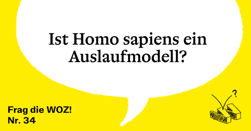 Frag die WOZ: Ist Homo sapiens ein Auslaufmodell?