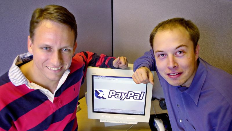 Peter Thiel und Elon Musk im Jahr 2000