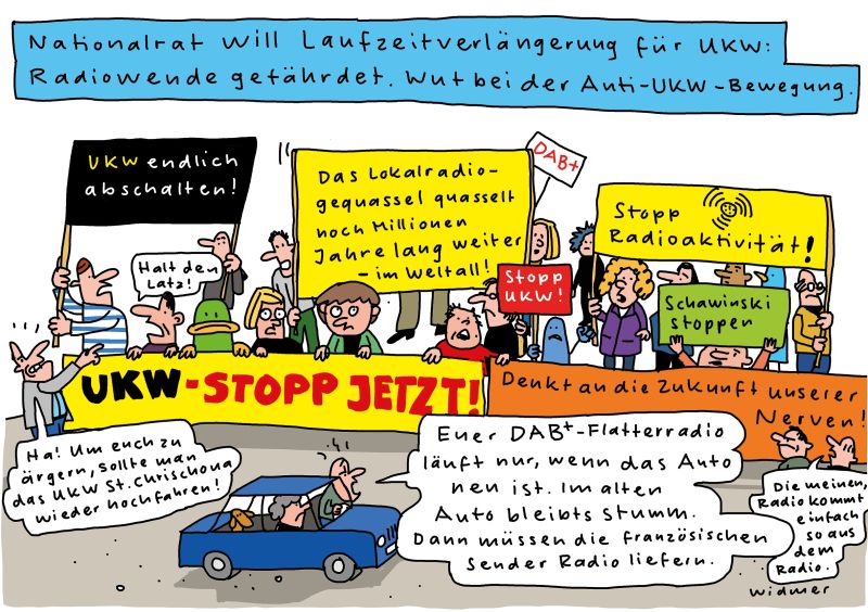 Cartoon von Ruedi Widmer