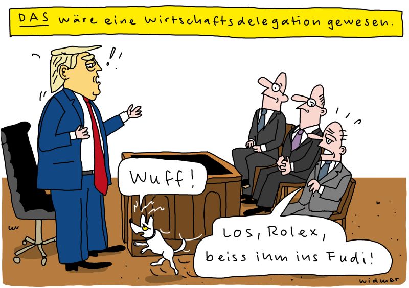 Cartoon von Ruedi Widmer