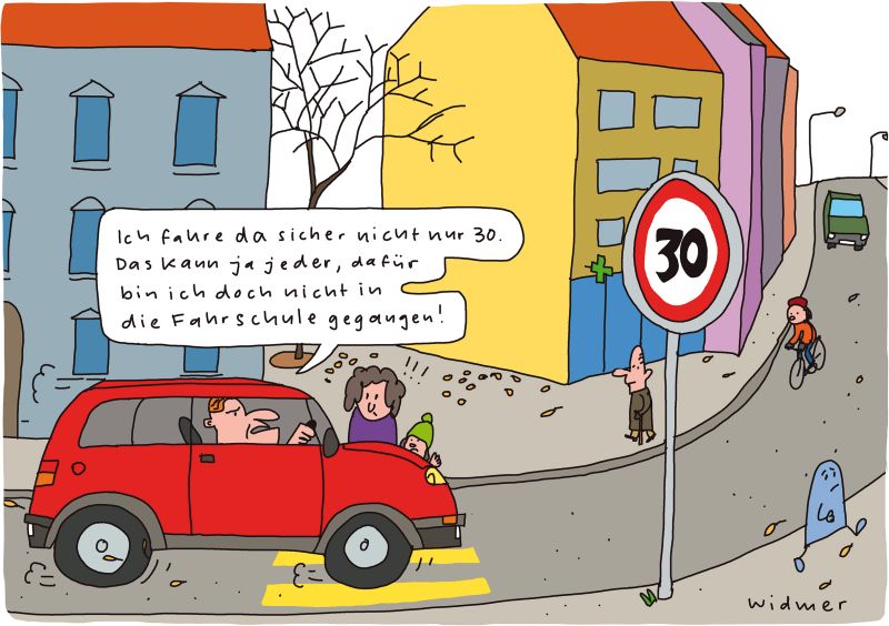 Cartoon von Ruedi Widmer