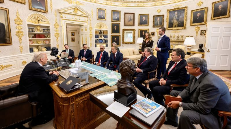 Schweizer Wirtschaftsgrössen am 5. November im Oval Office des Weissen Hauses