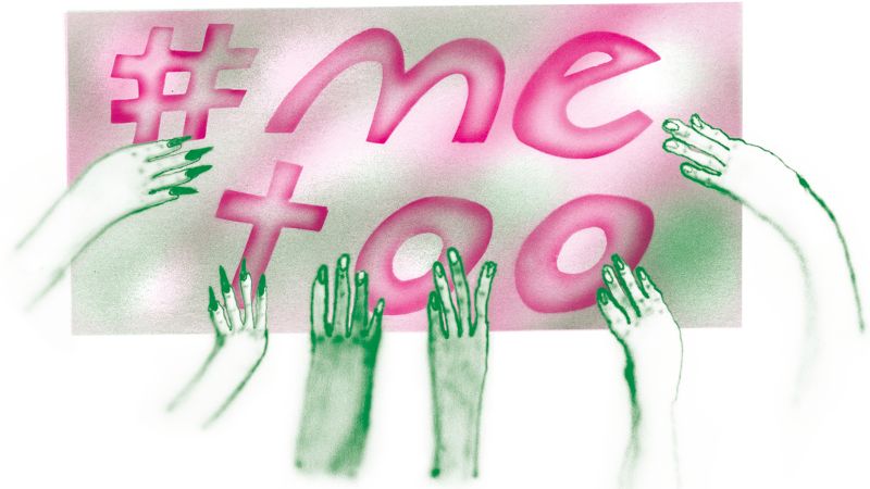 Illustration: Hände welche ein #MeToo-Plakat halten